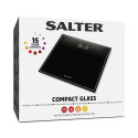 Salter 9207 BK3R Compact Glass Electronic Bathroom Scale - Black