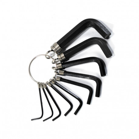 Seškanšu atslēgu komplekts 10 gab., 1.5-10mm, CrV 25-011 POLAX