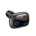 Bluetooth FM Modulatorauto kiirlaadija 12-24V 2xUSB + USB-C, Black