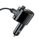 Bluetooth FM Modulator Car Charger 2xUSB 3.4A with Cigarette Lighter Port, Black