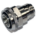 Adapter; 4,3-10 plug,N socket; Insulation: PTFE; 6GHz; 50Ω