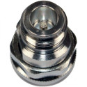 Adapter; 4,3-10 plug,N socket; Insulation: PTFE; 6GHz; 50Ω
