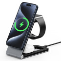 Duzzona W22 3in1 MagSafe Wireless Charger fold Stand Smartphone / Smart Watch / TWS Hedset Airpods
