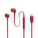 JBL Tune 310C USB-C kaabel 1.2m Hi-Res Audio kõrvakuulajad mikrofoni ja kaugjuhtimisega Punane