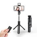 Elight S3L 3in1 LED Gaismas Selfie Nūja & Video WEB zvanes Statīvs līdz 68cm & Aiztvara Poga Melna