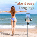 Elight S3L 3in1 Led Light Selfie stick & Video WEB call Tripod stand till 68cm & Shutter Button Blac