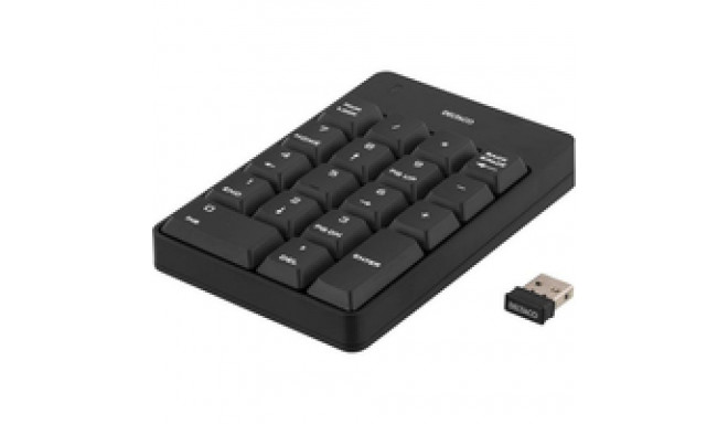 Klaviatūra DELTACO USB bezvadu  ciparu  melna / TB-144