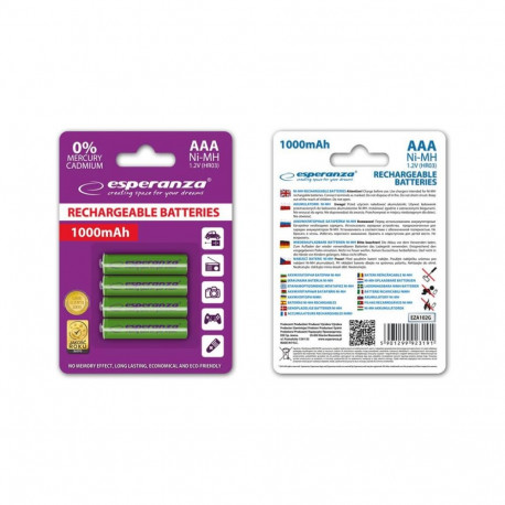 Esperanza Battery green AAA / R03 1000mAh 4 pcs.