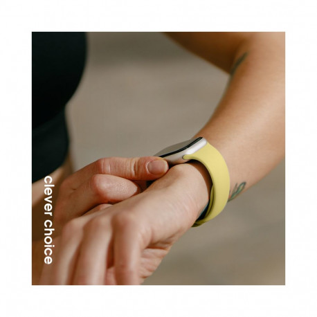 Crong Liquid - Pasek do Apple Watch 38/40/41/42mm (słomkowy)