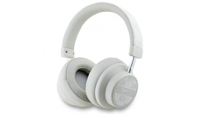 DKNY Checkered Pattern - Bezprzewodowe słuchawki nauszne Bluetooth V5.3 (perłowy)