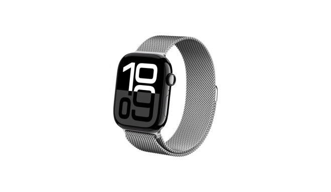 Crong Milano Steel - Pasek ze stali nierdzewnej do Apple Watch 44/45/46/49 mm (srebrny)