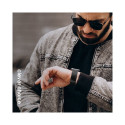 Crong Milano Steel - Pasek ze stali nierdzewnej do Apple Watch 44/45/46/49 mm (czarny)