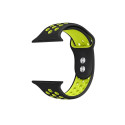 Crong Duo Sport - Pasek do Apple Watch 38/40/41/42 mm (czarny/limonkowy)