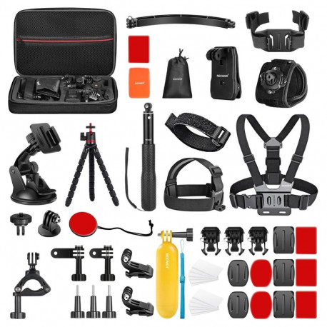 NEEWER GP-50, 50 in 1 accessory kit for action cameras (black) incl. Case