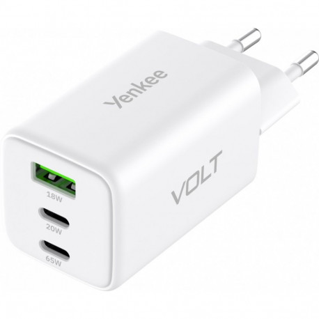 Yenkee YAC G65 valge VOLT USB C 65W 3A Power Delivery