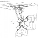 Ceiling electric TV mount, TUYA, MC-491
