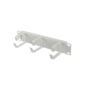 Cable organizer 10 inches with 3 metal holders TYPE B grey