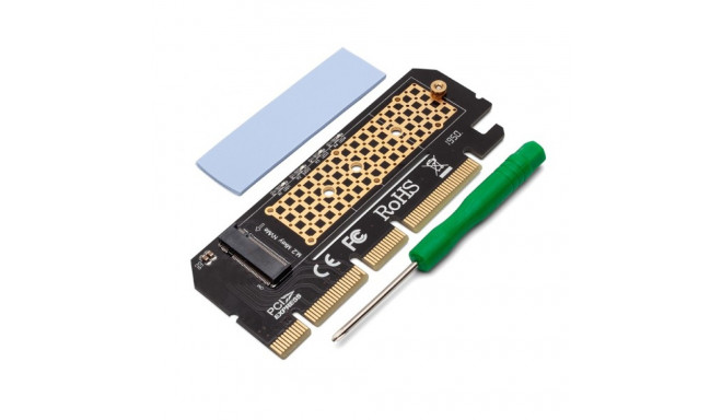 The SAVIO AK-41 is an adapter designed to connect M.2 NVMe SSDs to a computer via a
