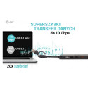 USB-A/USB-C Metal HUB 2x USB 3.0 + 2x USB-C (10 Gbps)