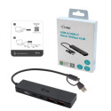 USB-A/USB-C Metal HUB 2x USB 3.0 + 2x USB-C (10 Gbps)