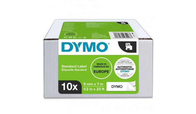 DYMO D1 lint 9mm x 7m / must valgel (40913 / S0720680) – 10 tk.