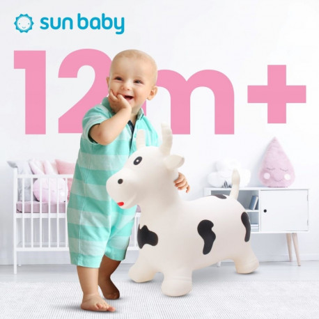 Kummist hüppeloom Byczek 55cm pumbaga, valge