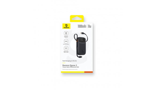 Power Bank - Baseus Qpow 2 10000 mAh 30W Fast Charge Display Black