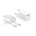 Charger - Baseus GaN5 Mini 25W USB-C Mains Charger with Cable 43g White