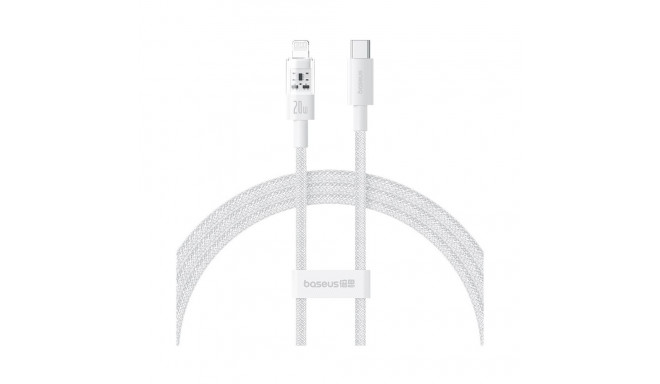 Charging Cable - Baseus Gem USB-C to iP 20W Fast Charging 1m White
