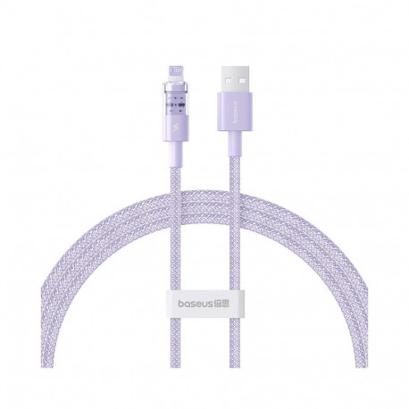 Charging Cable - Baseus Gem USB to IP 2.4A Fast Charging 1m Purple