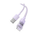 Charging Cable - Baseus Gem USB to IP 2.4A Fast Charging 1m Purple