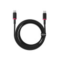 Cable - Baseus Dura Type C to Type C 100 W Fast Charging 2 m Black, Red