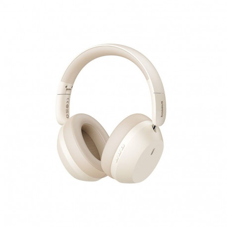 Headphones - Baseus Bass 35 Max Wired & Wireless Music USB Type-C Bluetooth 50h Beige
