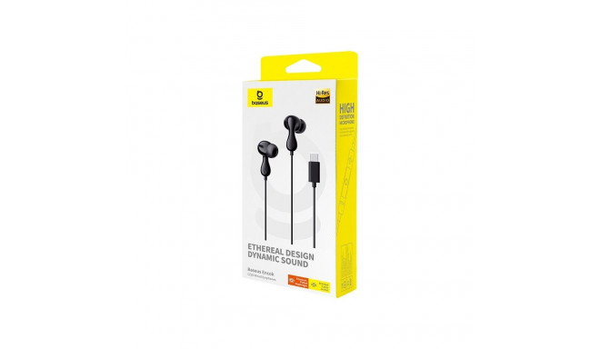 Headphones - Baseus Encok CZ20 Wired In-ear USB Type-C Headset for Calls/Music Black