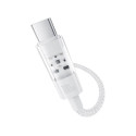 USB Cable - Baseus Gem USB C to USB C Fast Charging 100 W 1 m White