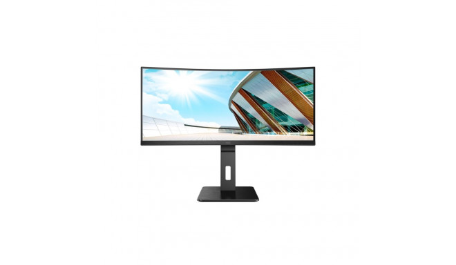 Monitor - AOC CU34P2A 34" Curved VA Quad HD 3440x1440 100Hz USB 3.2 Black