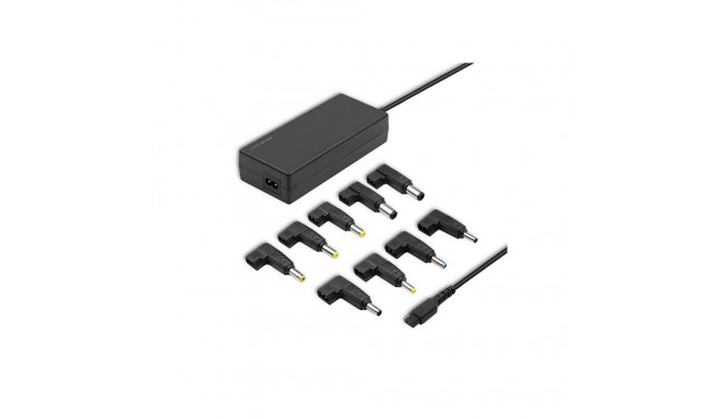 Power Adapter - Qoltec 50012 90W Universal 9 Plugins Black