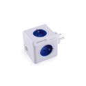 Power Extension Cord - Allocacoc PowerCube Original 4 AC Outlets USB Blue, White Allocacoc PowerCube