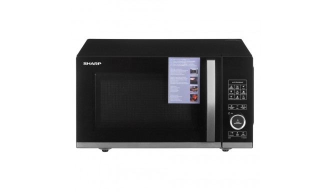 Microwave Oven - Sharp YC-QG204AEB 20L 800W 1000W Grill 12 Auto Programs Child Lock