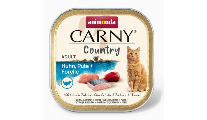 Wet Cat Food - Animonda Carny Country Chicken, Turkey + Trout 100g