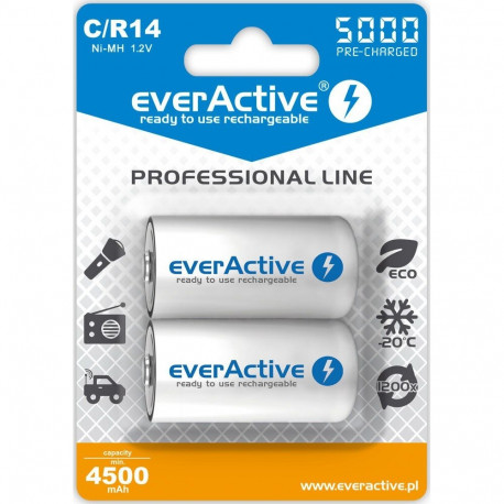 Rechargeable Batteries - Everactive Nimh R14c 5000mah