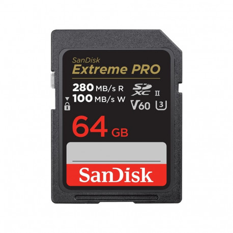 Memory Card - SanDisk SDSDXEP-064G-GN4IN 64GB SDXC UHS-II Class 10 Memory Card