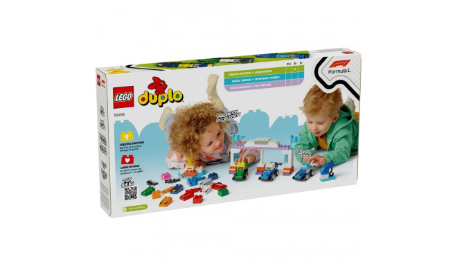 Toy Set - LEGO DUPLO 10445 F1 Team Race Cars & Drivers 70 Elements