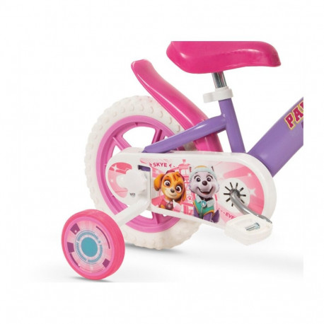 Children's Bike - Paw Patrol 12" Front Brake Foam Wheels with Basket Purple