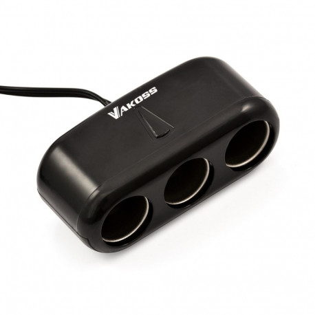 Car Accessories - Vakoss TP-3263CK Cigarette Lighter Splitter Black