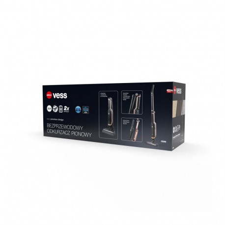 Upright Vacuum Cleaner - ELDOM OB90 VESS Cordless Electric Brush Black