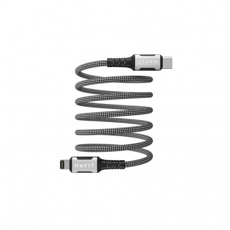 Cable - Havit CB6298 Magnetic USB Type C to Lightning 1m 4mm Black