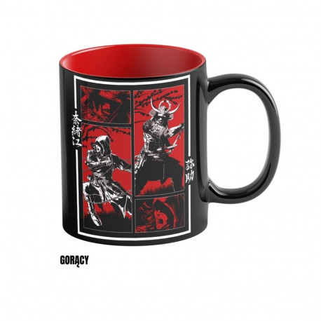 Mug - Heat Reveal Assassin's Creed Shadows 450 ml Ceramic Black Red