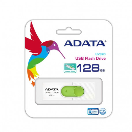 USB Drive - Adata Uv320 128GB Green, White