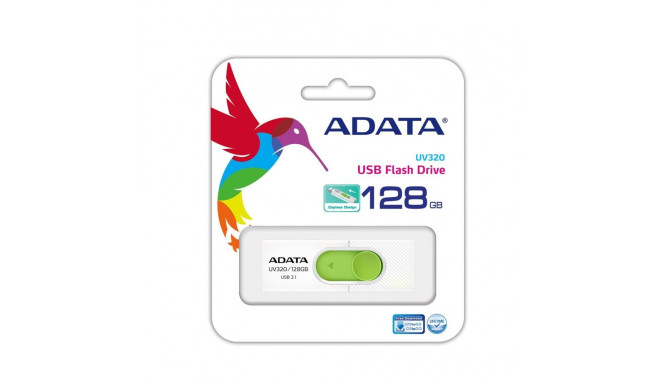 USB Drive - Adata Uv320 128GB Green, White